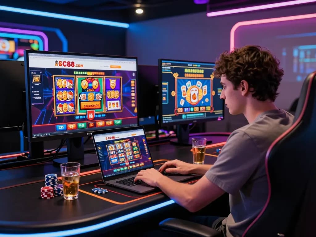 Engaging online gaming experience on SC88.COM with vibrant visuals and modern setup