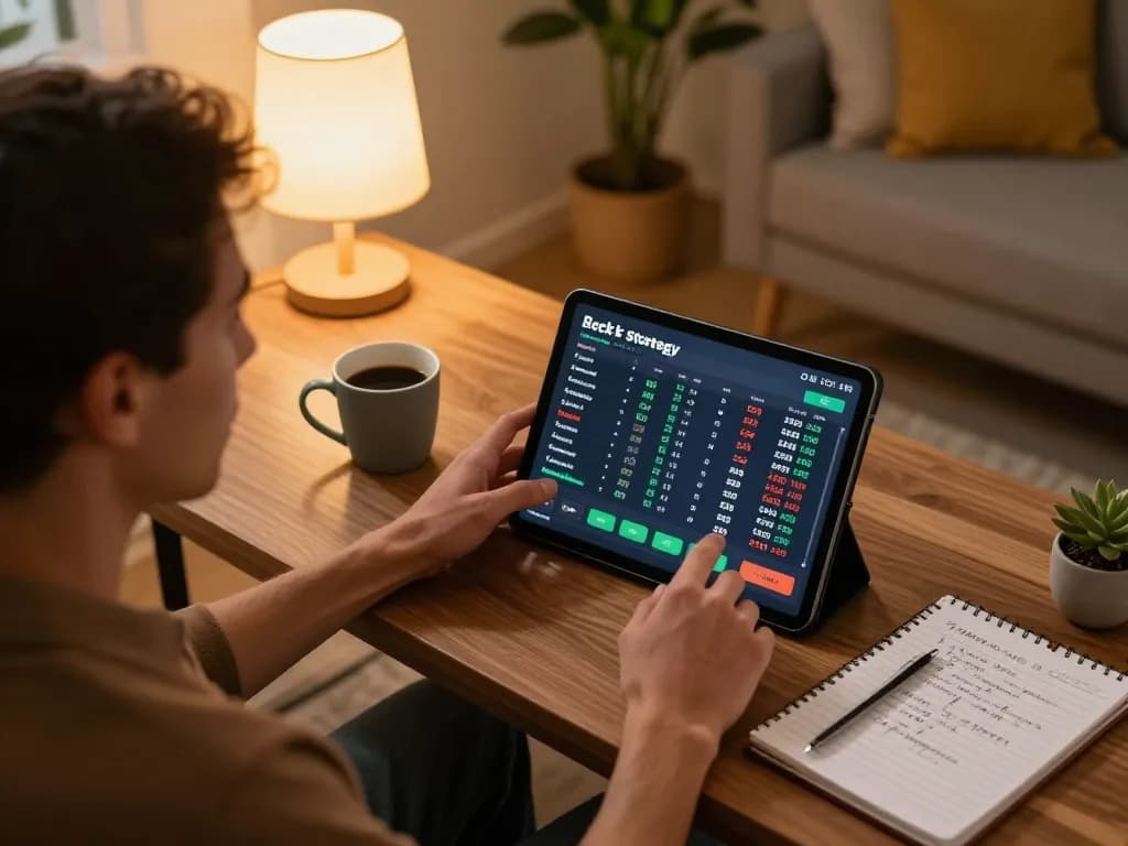 Player engaged in online betting at https://daga88.free/, analyzing odds and strategies in a cozy home environment.