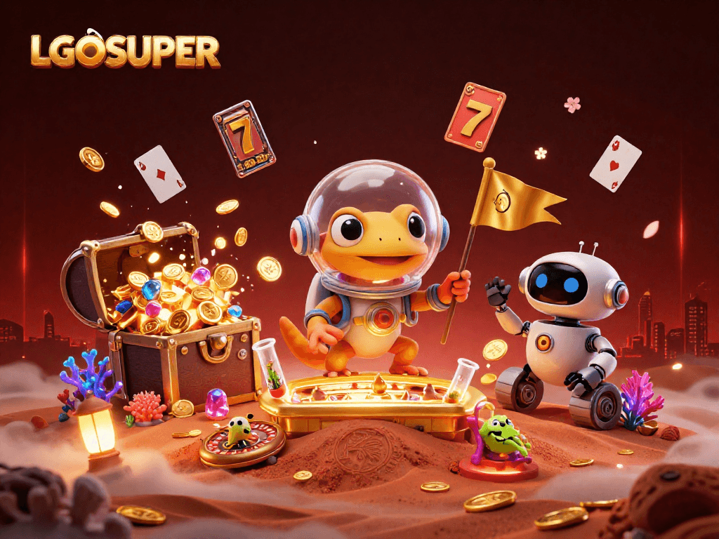 Engage with LGOSUPER's thrilling casino adventure exploring Martian treasures and winning jackpots!