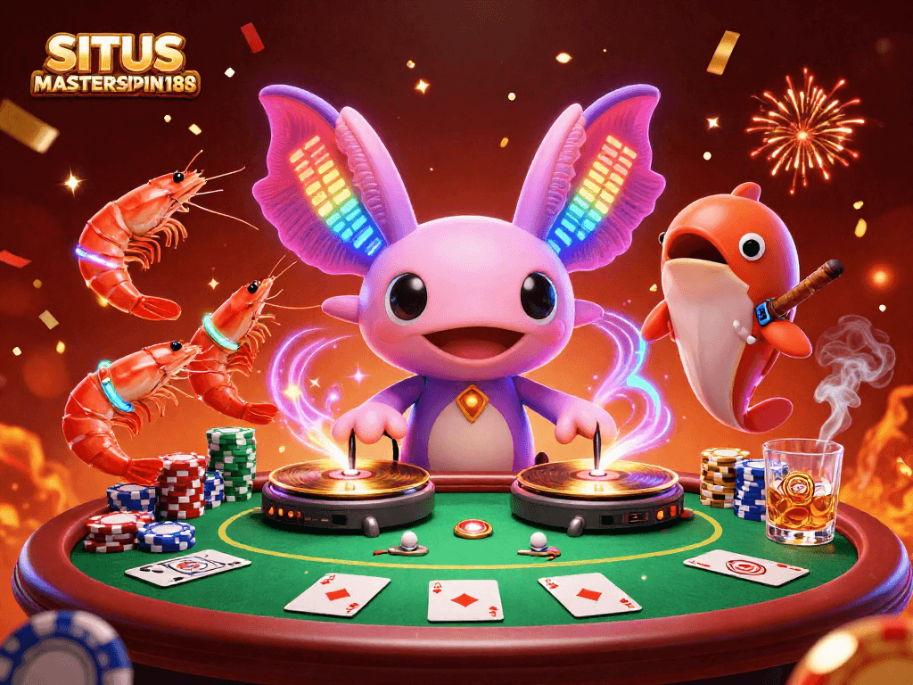 Engage in high-stakes poker fun at SITUS MASTERSPIN188 with dazzling animations and vibrant characters.