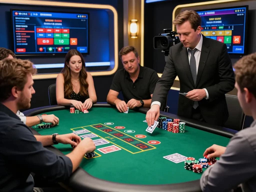 VA88 blackjack game featuring live dealer action, exciting gameplay, flashy environment, and strategic betting.