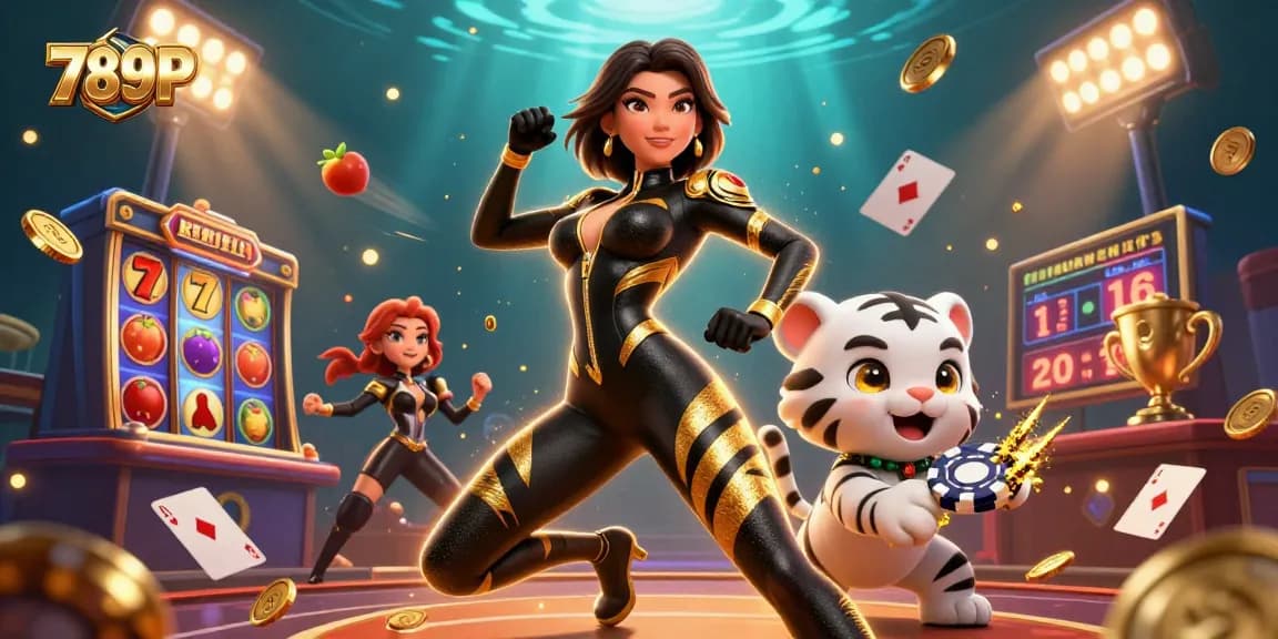 Engage with 789P through an energetic casino scene with stunning elements and dynamic action.