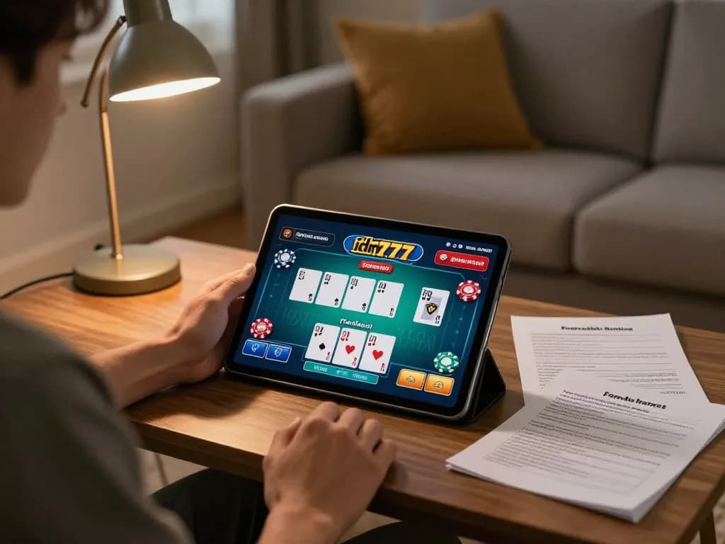 Sesi permainan aktif di idn777 dengan pemain yang fokus pada strategi poker dan permainan
