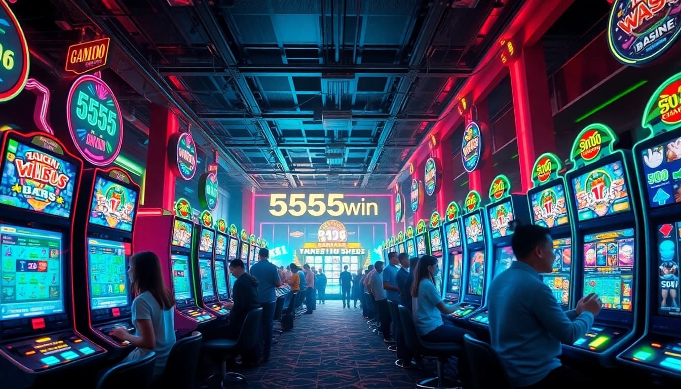 Experience the excitement of 555win in a vibrant online gaming casino.