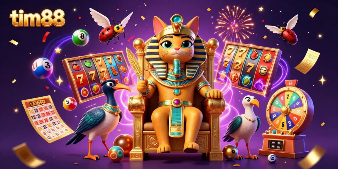 Experience thrilling gaming with tim88, featuring a vibrant casino scene and enchanting characters.