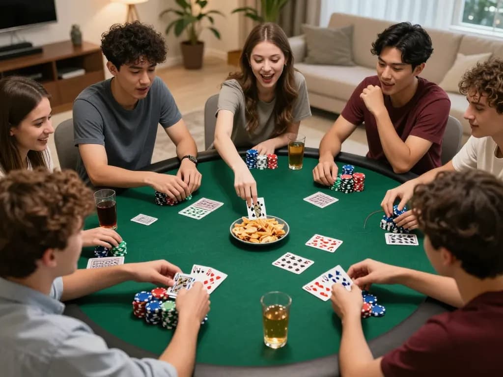 fly88 home poker game with friends enjoying lively atmosphere and exciting gameplay