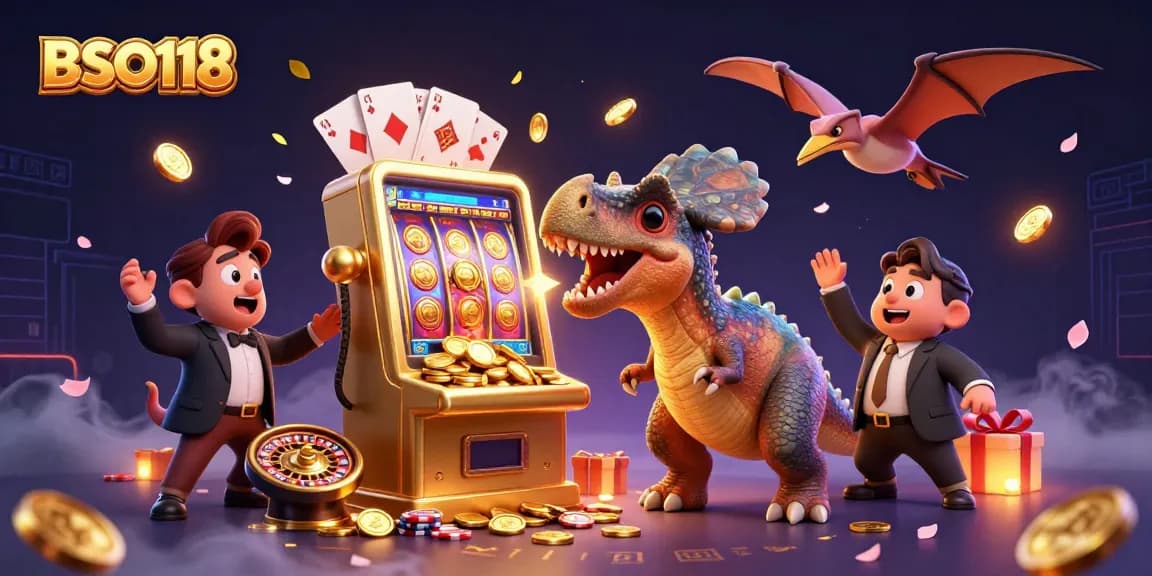 Experience thrilling gameplay as BSO118 grants massive jackpot wins in this dynamic casino scene.