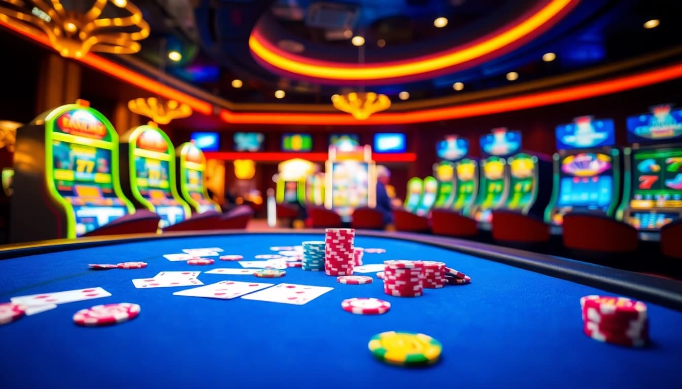 Experience the thrill of online gambling at bj66.today with vibrant casino visuals.