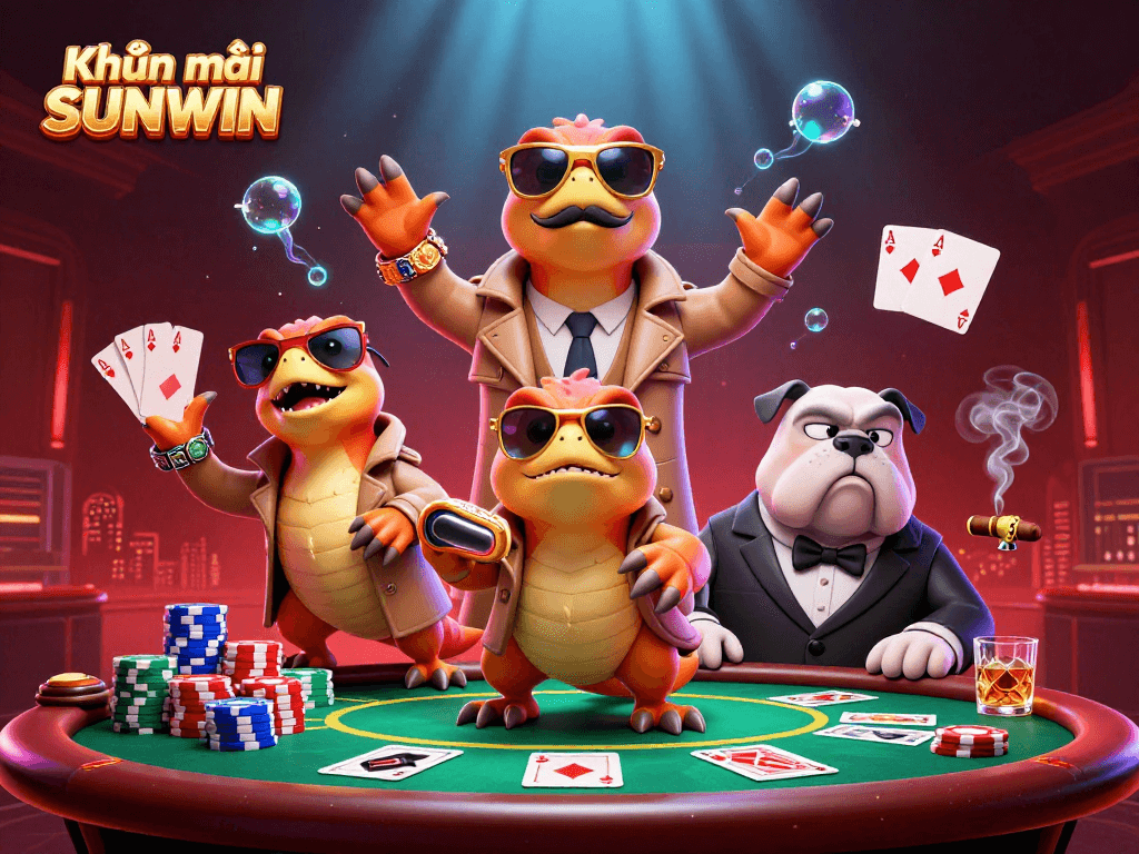 Engage in thrilling Khuyến mãi SUNWIN casino experiences with a comedic trio of raptors in disguise.