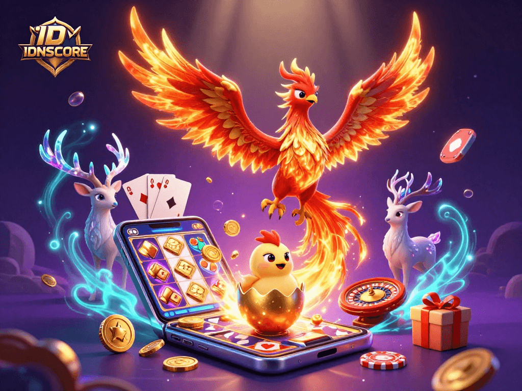 IDNSCORE offers an engaging gaming experience with vibrant animations and interactive slot games.