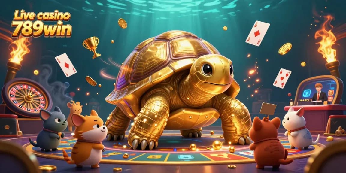 Experience the excitement of Live casino 789win with dynamic gaming action and vibrant illustrations.