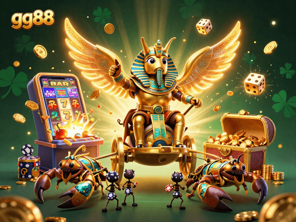 Engage in thrilling gameplay at gg88 with a dynamic casino scene featuring vibrant elements.