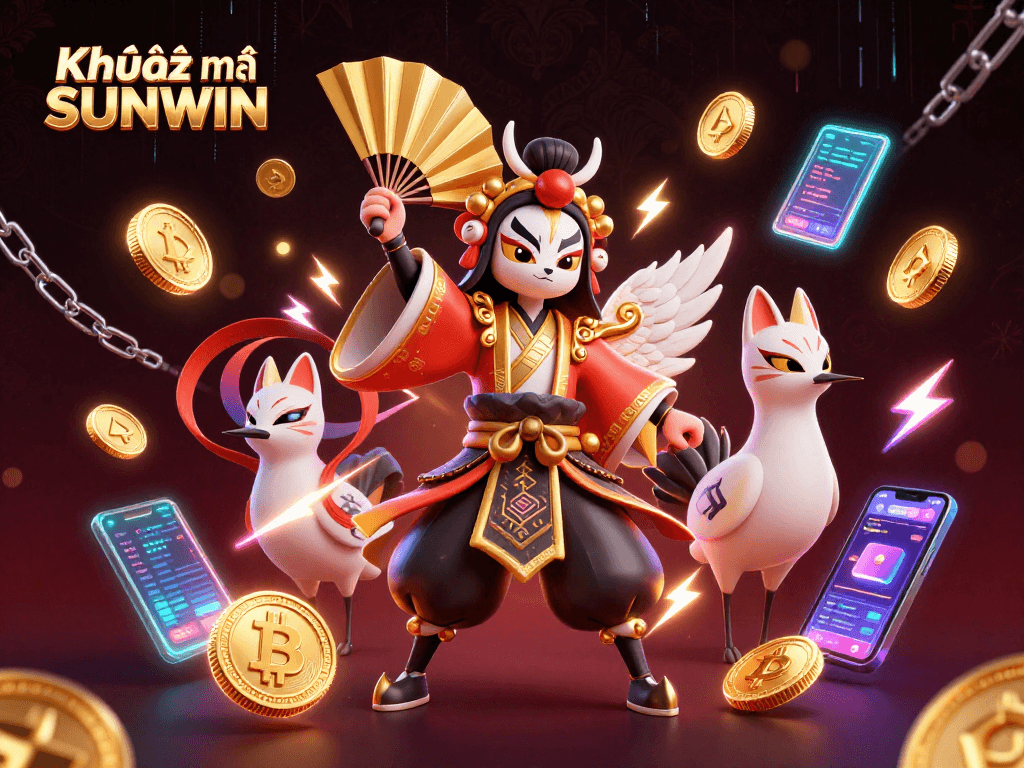 Engage in thrilling Khuyến mãi SUNWIN offers with vibrant characters, cryptocurrencies, and festive atmosphere.
