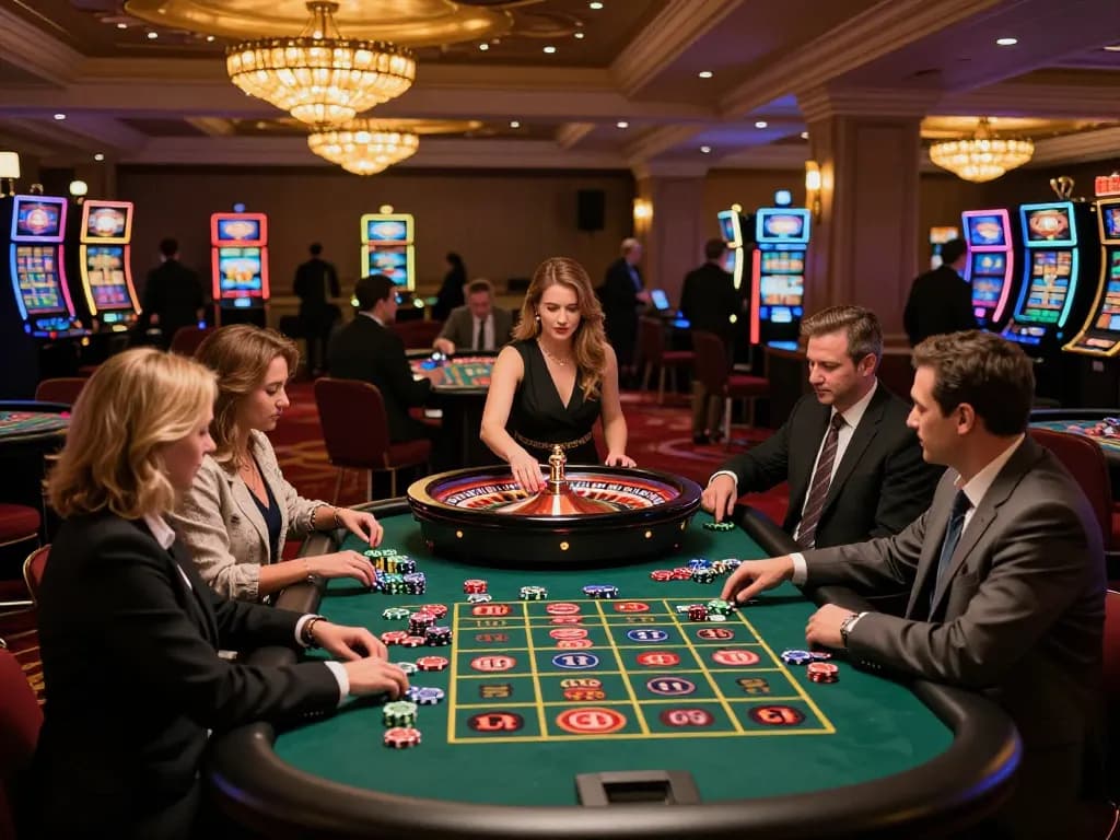 Experience thrilling roulette gameplay at 789, with vibrant chips and engaging players.