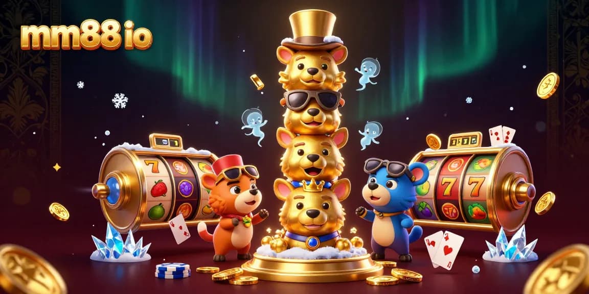 Experience the thrill of gaming with mm88 io's immersive casino scene featuring vibrant slot elements.