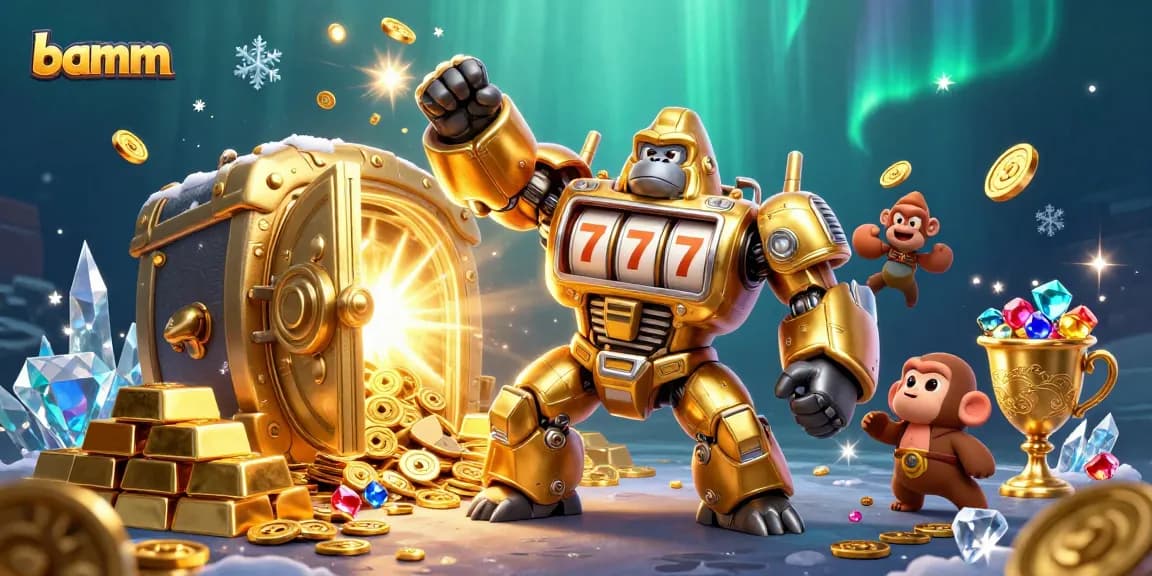 bamm celebrates winning strategies at credit card casinos with an exciting 3D illustration.