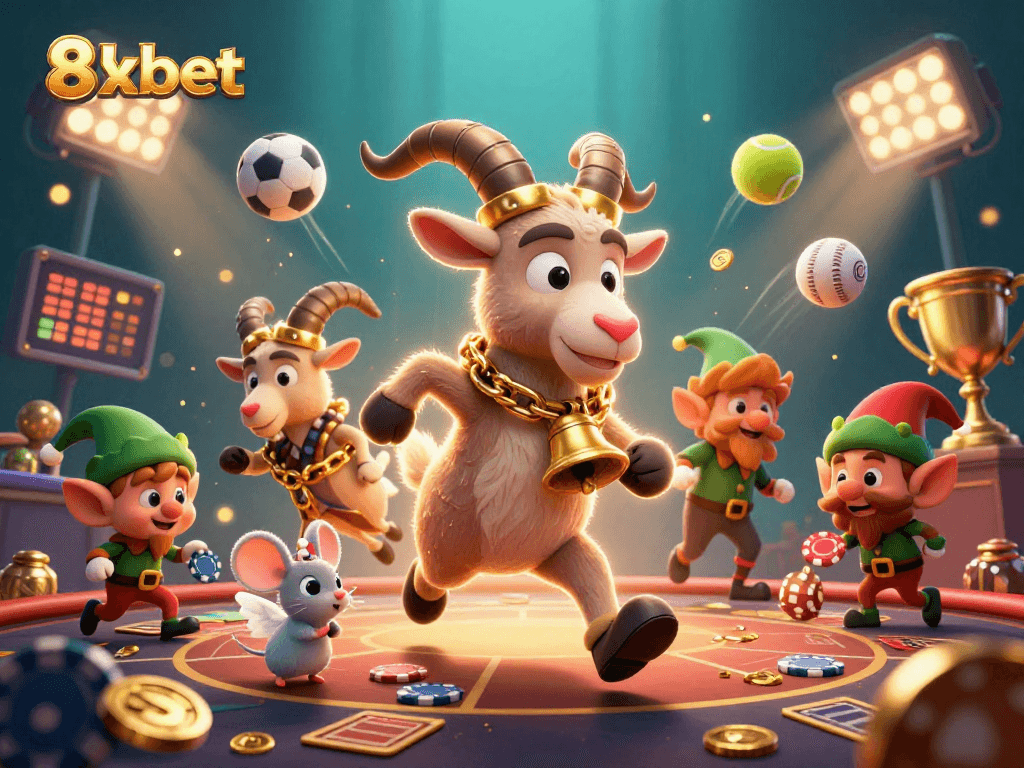 Join the 8xbet festive casino challenge and witness Krampus with playful elves stealing poker chips.