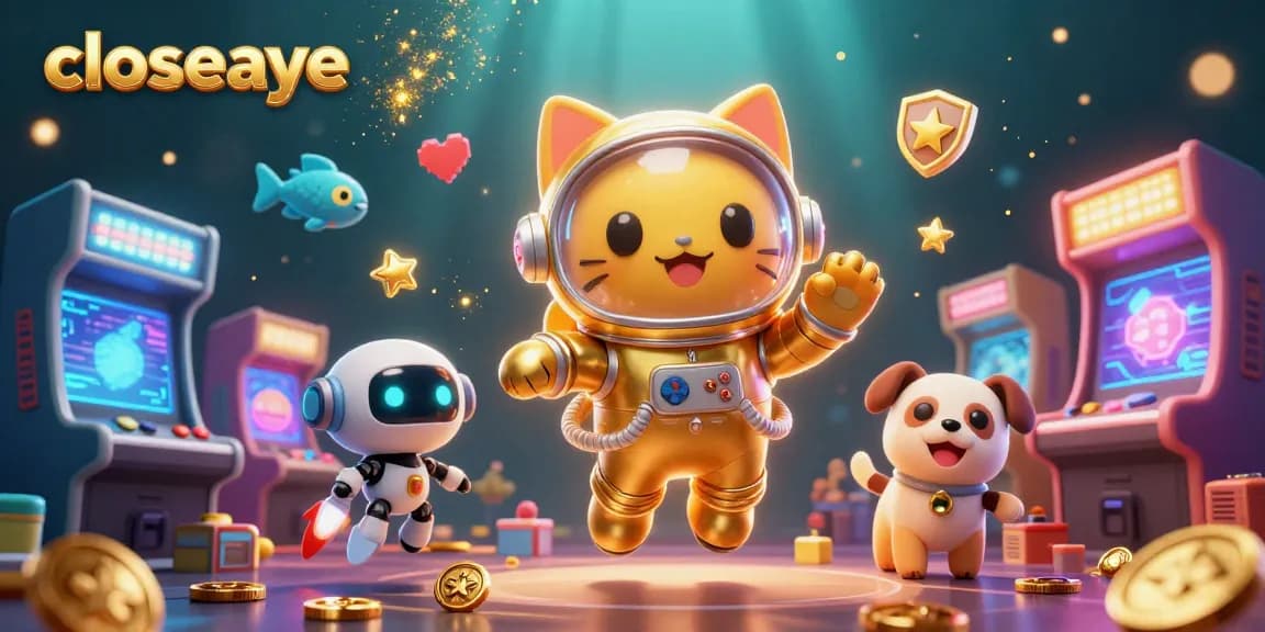 Experience thrilling gameplay at closeaye with vibrant cosmic elements and colorful gaming inspirations.