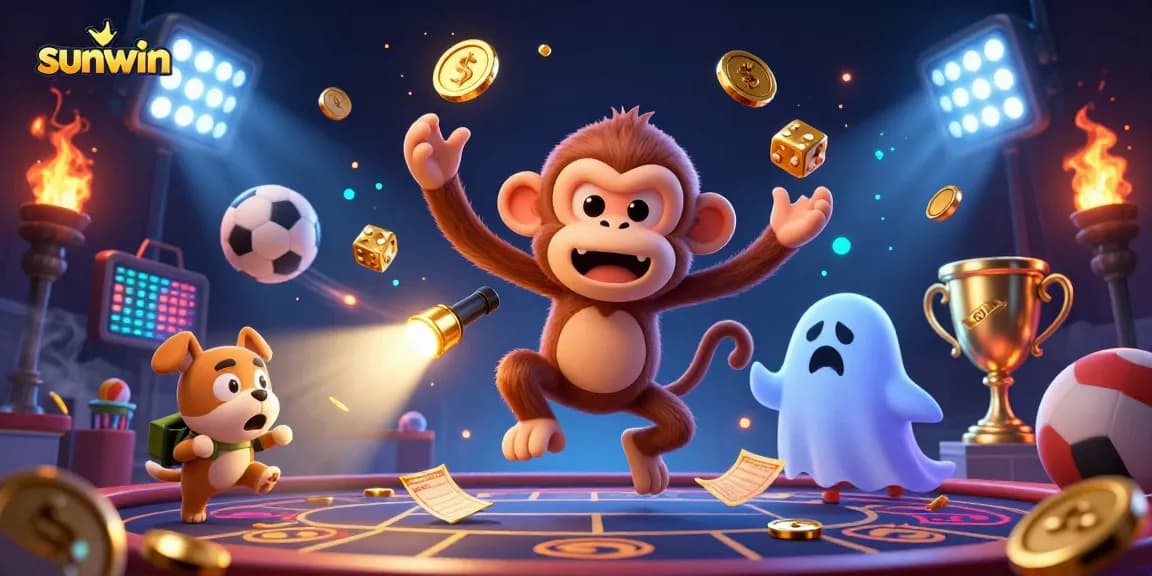 sunwin boosts excitement in a haunted casino with a playful poltergeist and sports elements