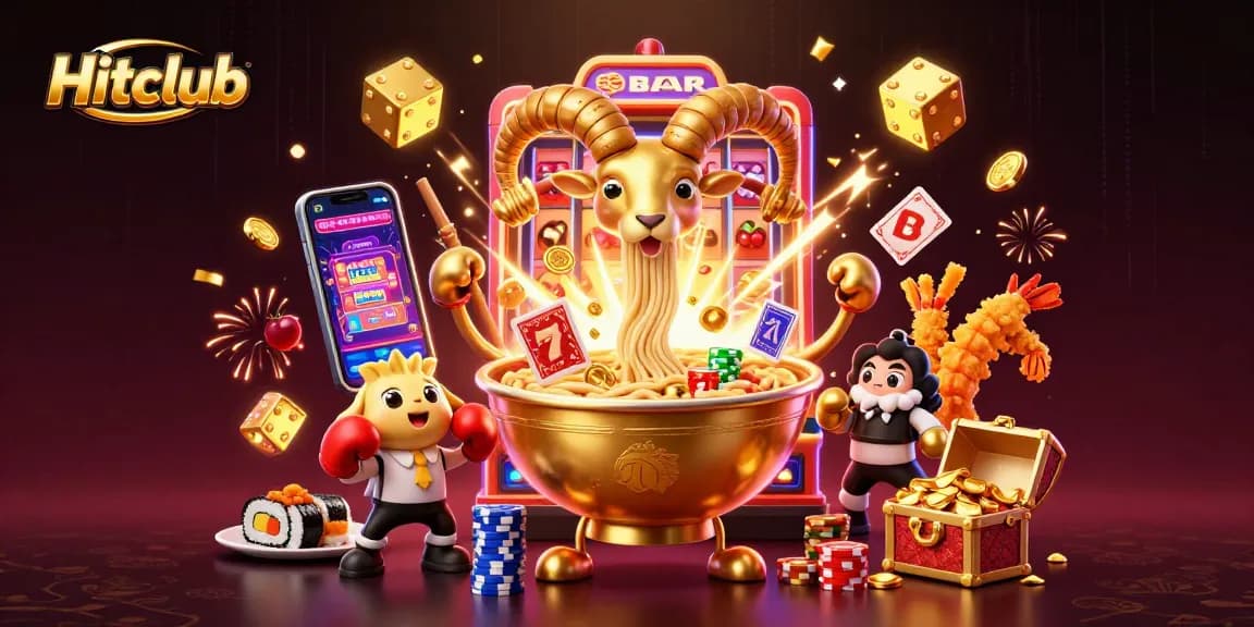 Hitclub showcases an exciting slot machine scene with vibrant casino characters and dynamic elements.