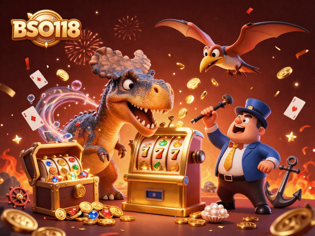 Engage with BSO118 as a pachycephalosaurus wins a jackpot at the casino!