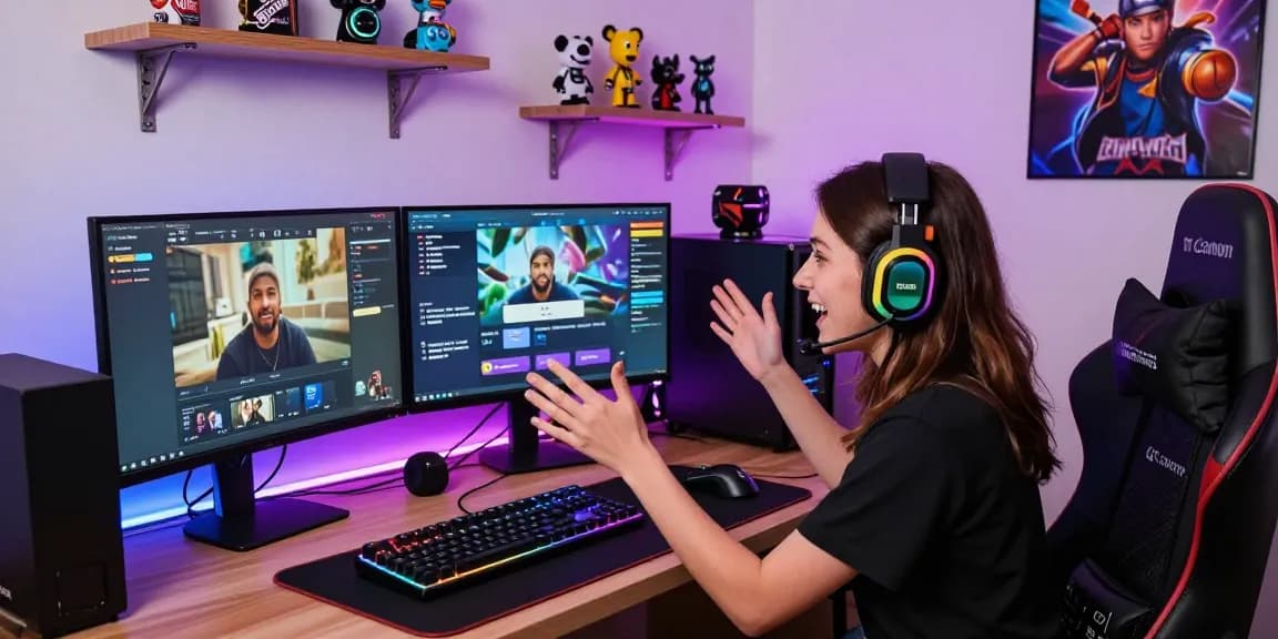 Learn how to increase viewer interaction on Twitch with engaging streamer setup featuring interactive polls and lively chat.