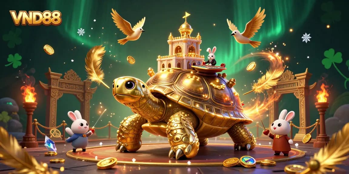 Experience thrilling gameplay at VND88 with a vibrant 3D casino scene showcasing excitement and adventure.