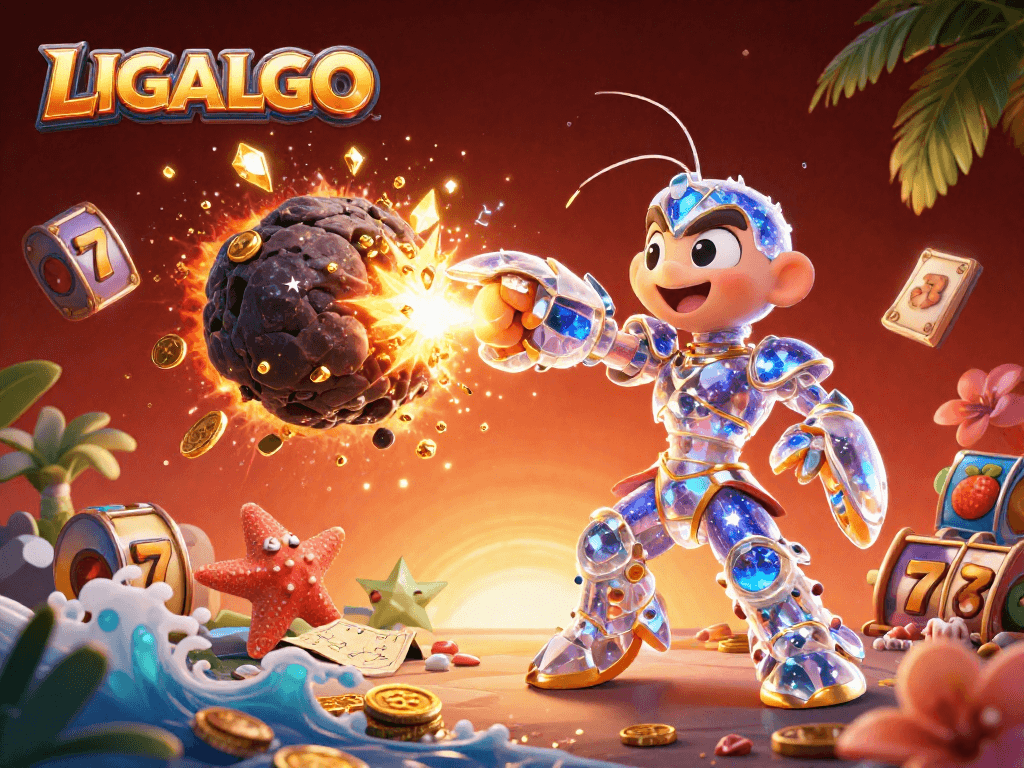 LIGALGO delivers an engaging experience with vibrant 3D characters amid colorful slot game elements.
