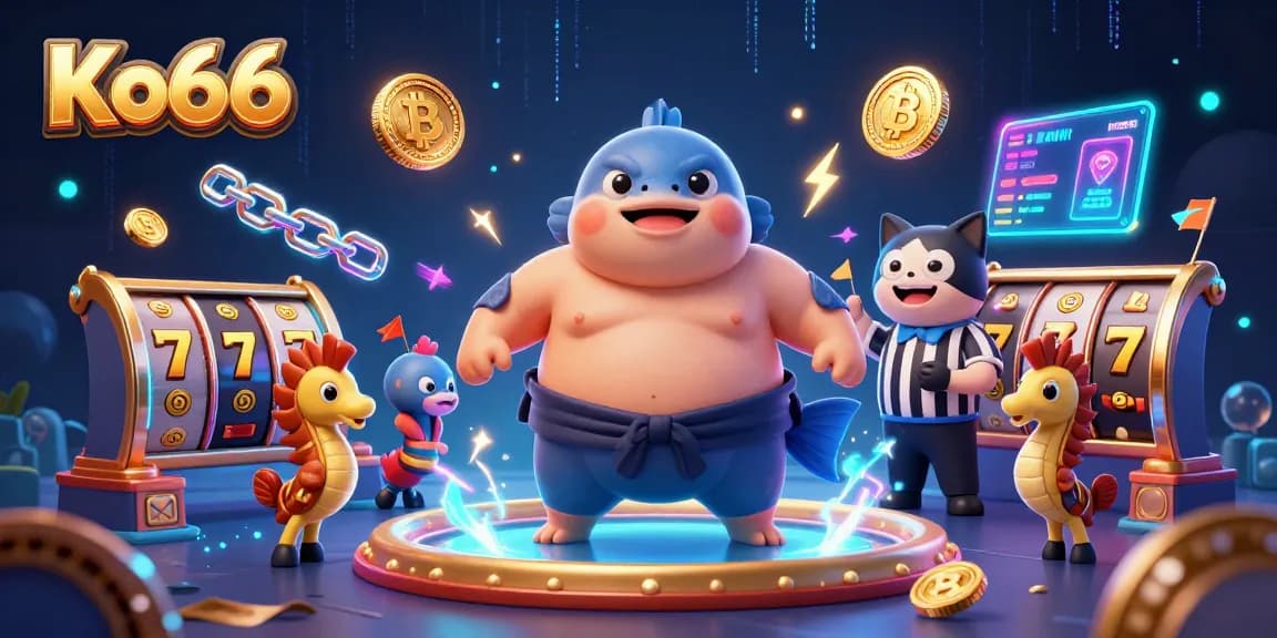 Experience thrilling gameplay at Ko66 casino with vibrant 3D visuals, lucky charms, and token elements.