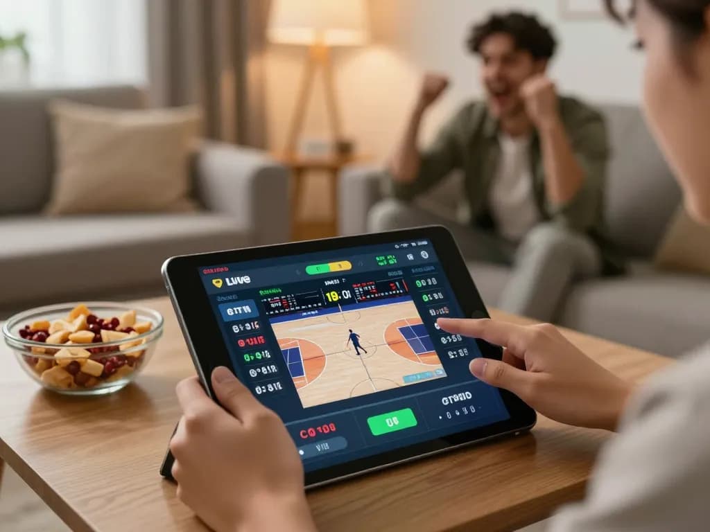 Engaging sports betting on fun88cd mobile app with live game odds displayed.