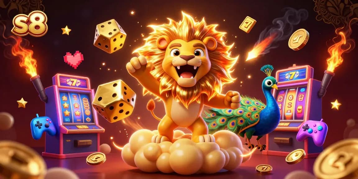 Experience thrilling wins with S8 as you spin the colorful slot machines and rich graphics.