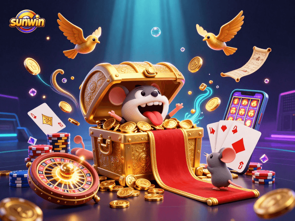 Engage with sunwin's vibrant casino adventure featuring treasure chests and dynamic game elements.
