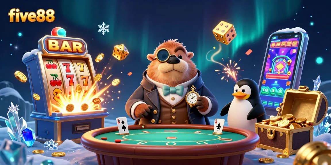 Experience winning thrills at five88 Casino with engaging underwater poker action featuring unique characters.