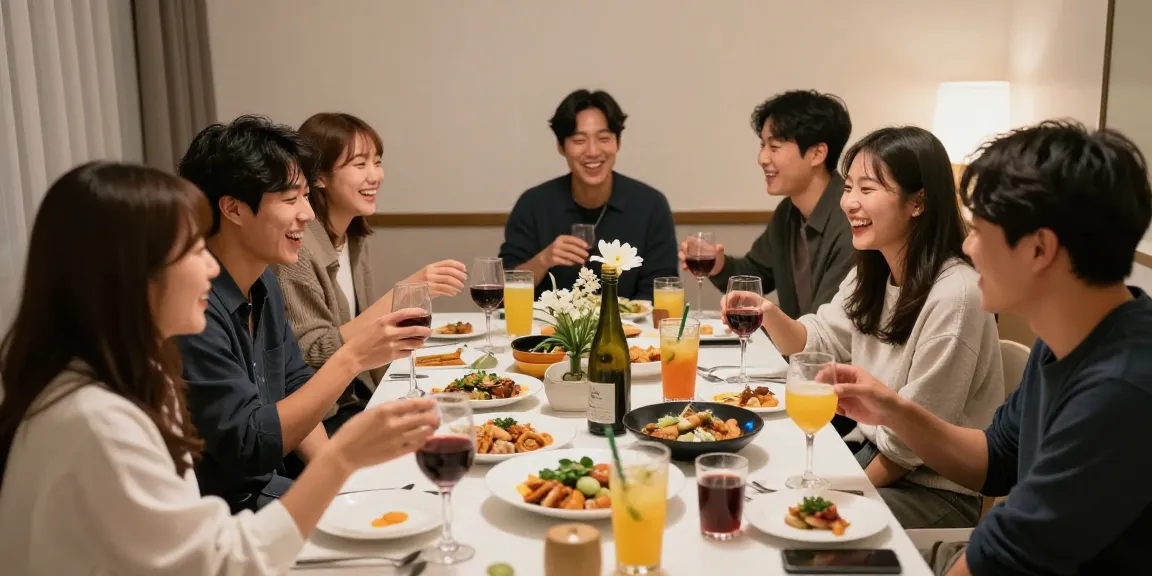 강남 구구단에서 친구들과 즐거운 시간을 보내는 모습
