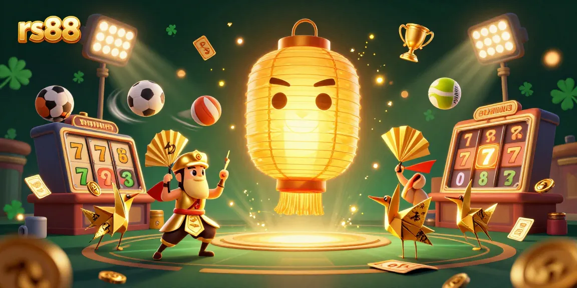 Experience the excitement of rs88 and its engaging casino games with vibrant illustrations of golden lanterns.