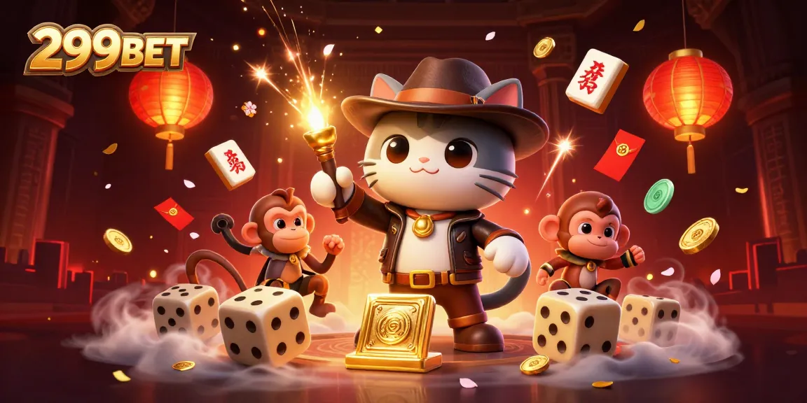 Discover thrilling gaming action at 299BET with a vibrant 3D archaeology scene featuring exciting casino elements.