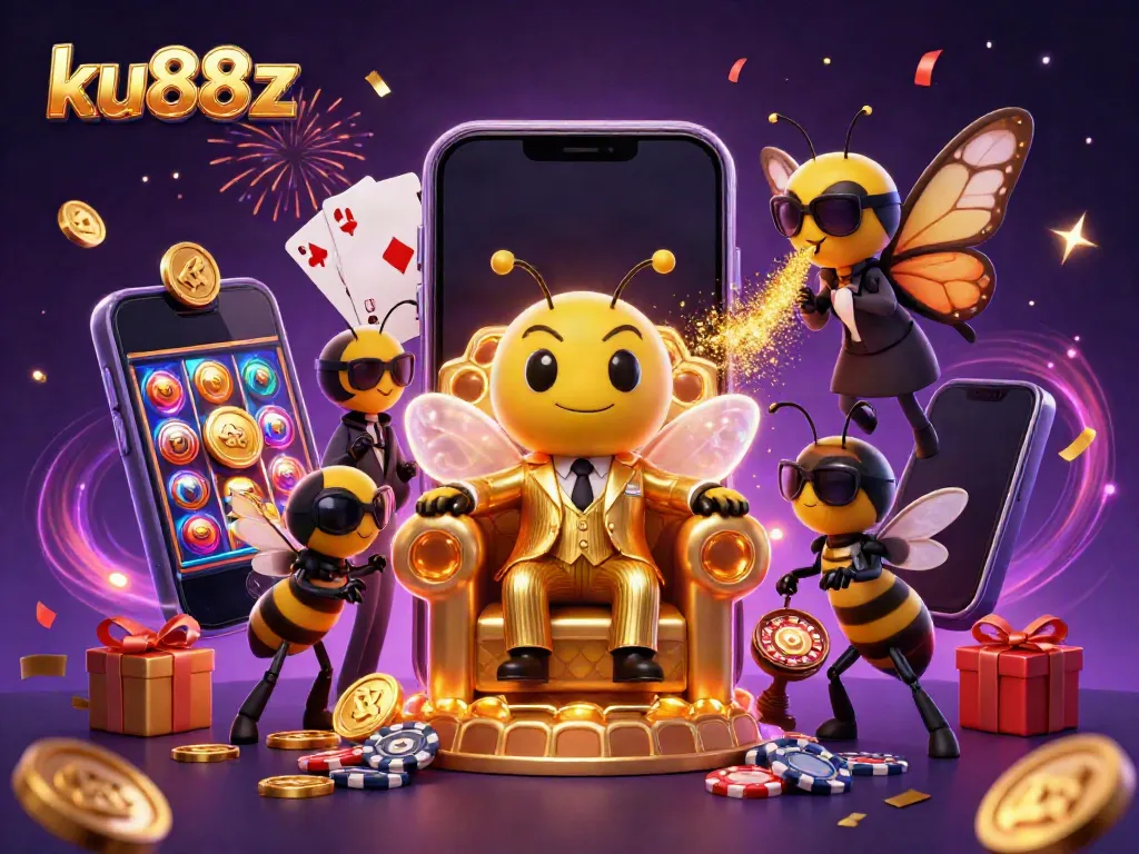 Experience thrilling gameplay at ku88z with a cartoon mob boss in a magical casino scene.