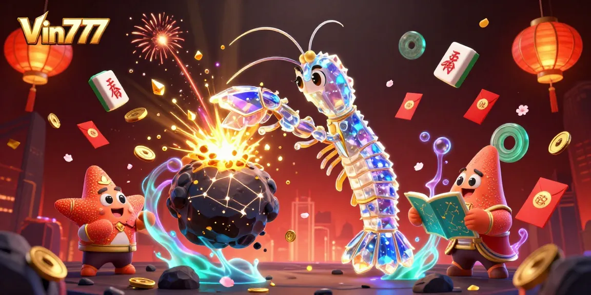 Win big at Vin777 with a galactic samurai shrimp and treasures bursting forth!
