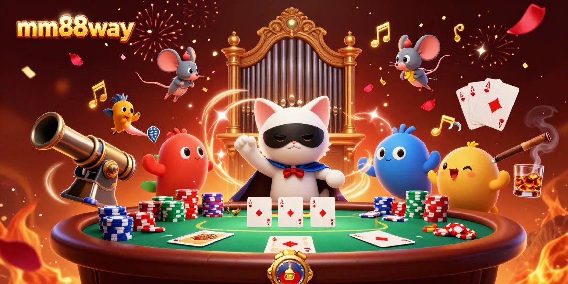 Engage in thrilling gameplay at mm88way with vibrant underwater fishing elements and casino scenes.