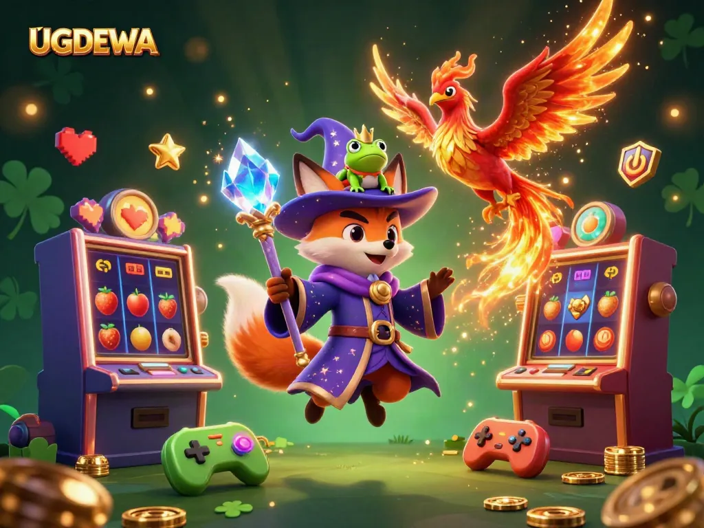 Experience thrilling gameplay at UGDEWA with vibrant slots and enchanting characters in a mystical setting.