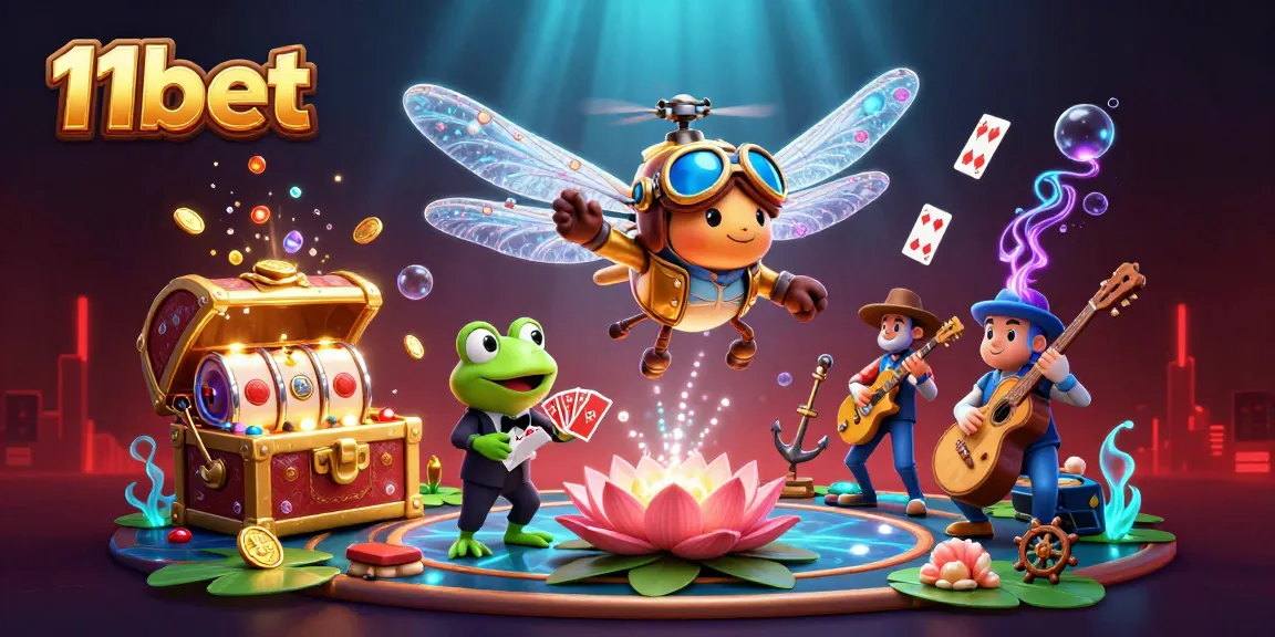 Immerse in thrilling gameplay at 11bet with vibrant 3D casino animation featuring lively characters and casino elements.