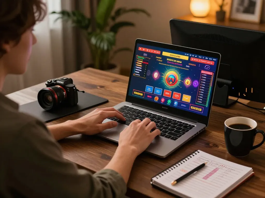 Experience online gaming excitement with 32win at a cozy home setup mastering betting strategies.