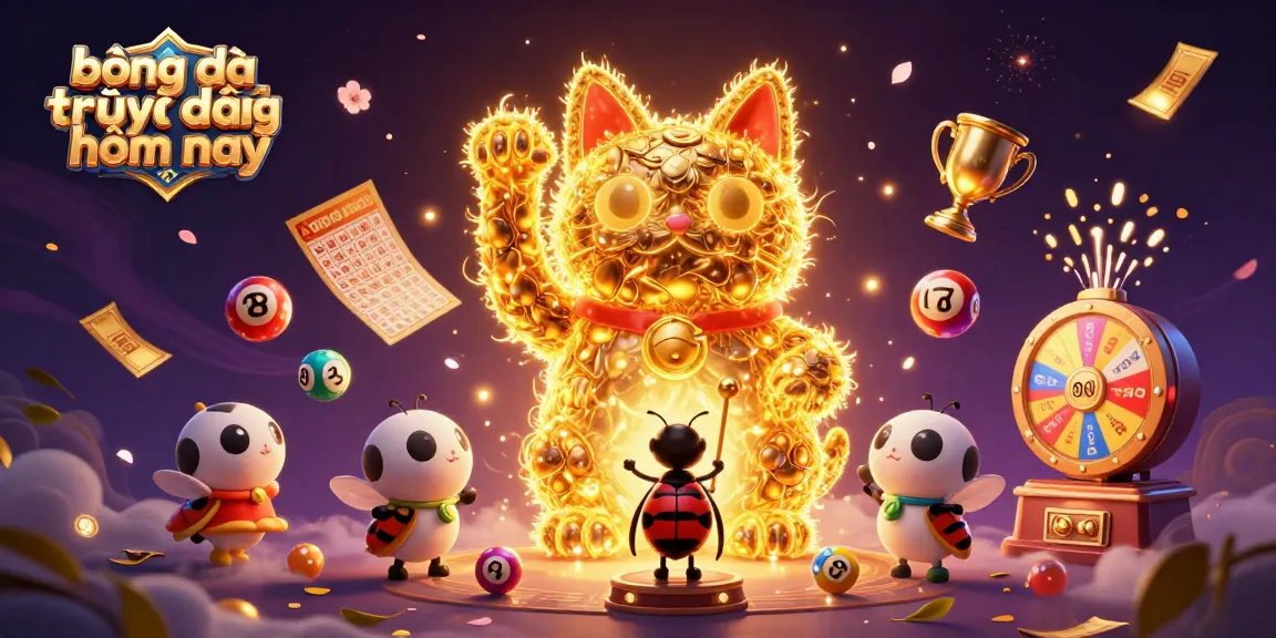 Experience bóng đá trực tiếp hôm nay with vibrant lottery elements, colorful balls, and engaging dynamic visuals.