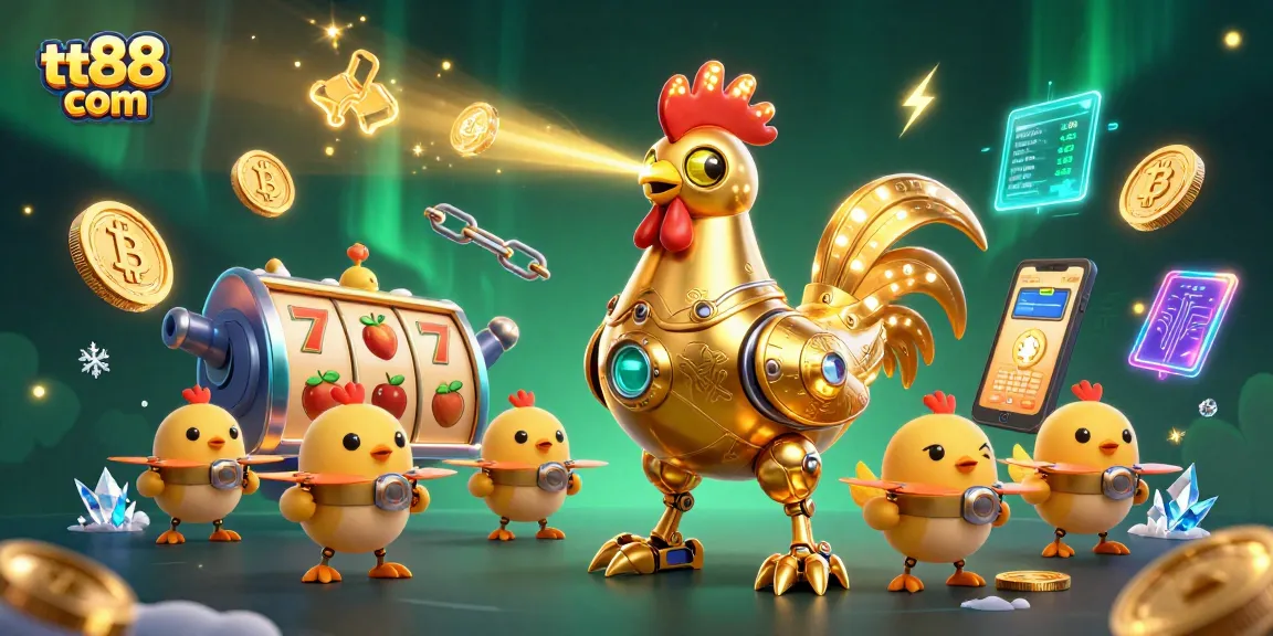 Engage with tt88 com's thrilling slot experience featuring unique characters and vibrant casino symbols.