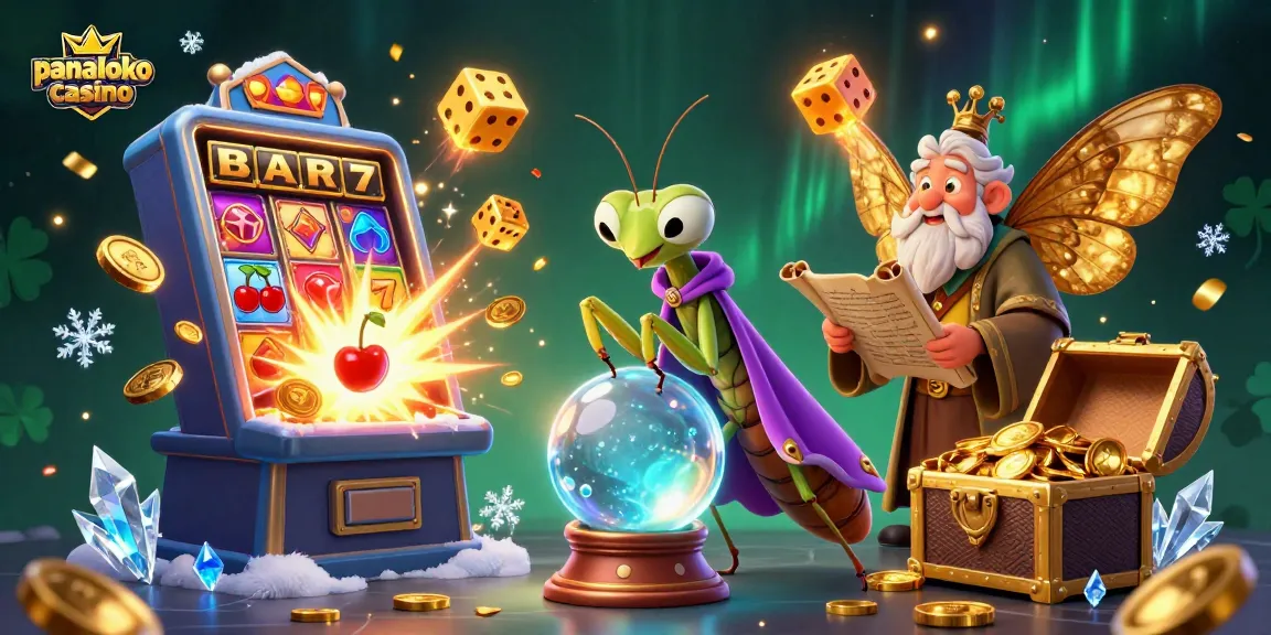 Experience the thrill of panaloko casino with a vibrant 3D illustration showcasing classic games and mystical elements.