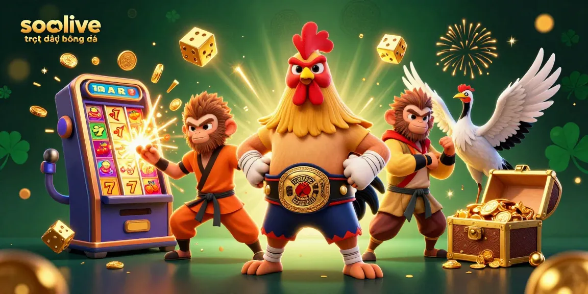 Experience immersive socolive trực tiếp bóng đá action with lively characters and dynamic casino elements.