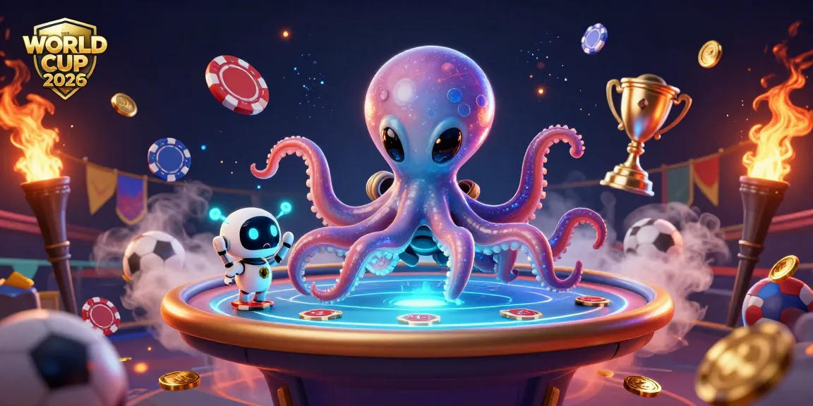 Participate in exciting gameplay during the WORLD CUP 2026 with alien octopus and robot companions!