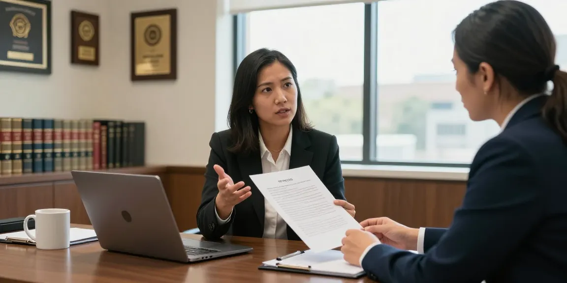 DUI lawyer Marietta consulting with client in professional law office.