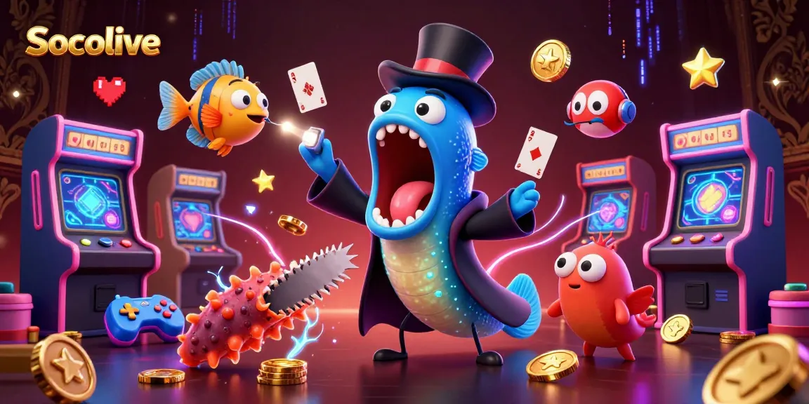 Socolive enhances your experience with vibrant 3D illustration of a magical deep-sea gambling scene.