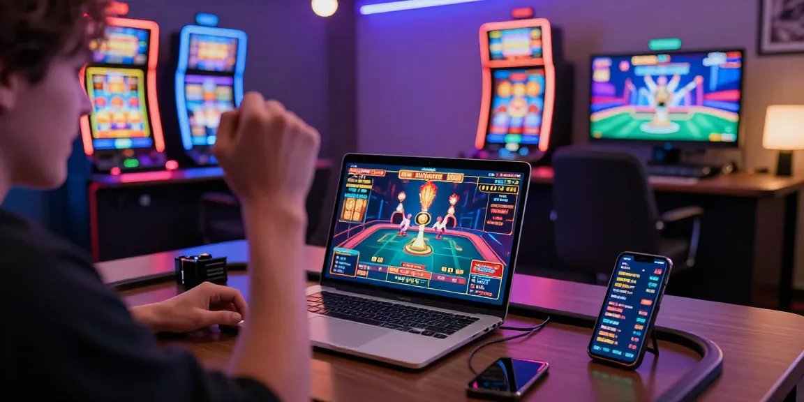 Experience rokok88 excitement while gaming in a vibrant online casino setup.